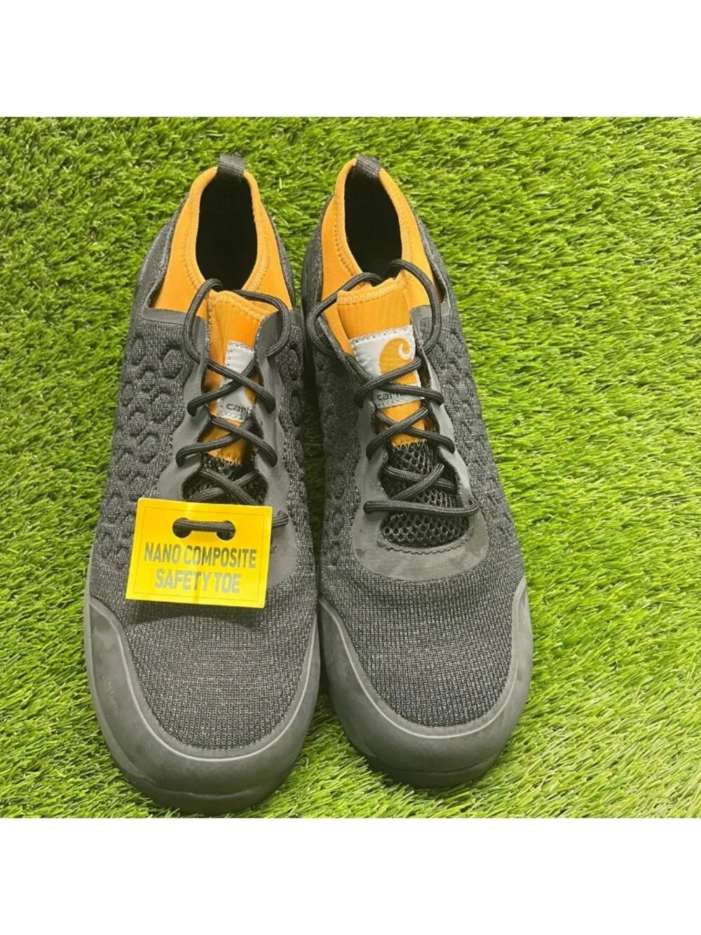 Carhartt Force Mens Size 10 Black Nano Composite Toe Lace Up Safety Work Shoes